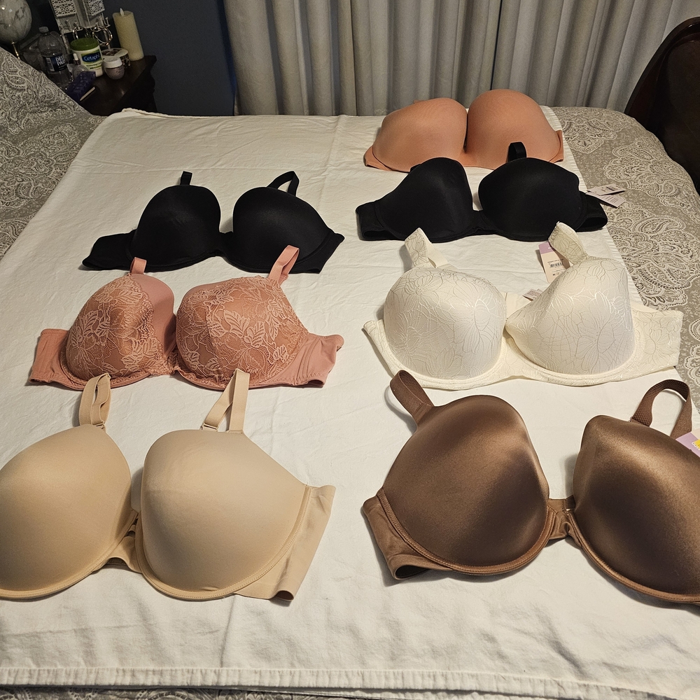 Auden Women's Bras - Black, White, Pink, Tan, Brown
